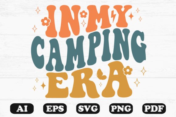 In My Camping Era Retro Wavy Svg