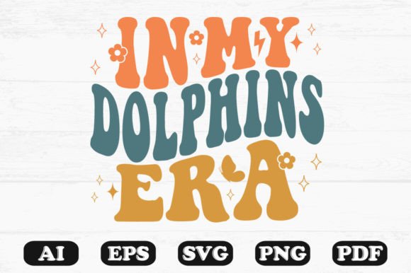 In My Dolphins Era Retro Wavy Svg