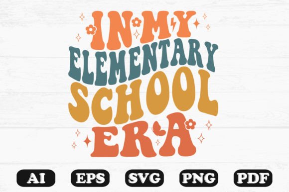 In My Elementary School Era Retro Wavy S