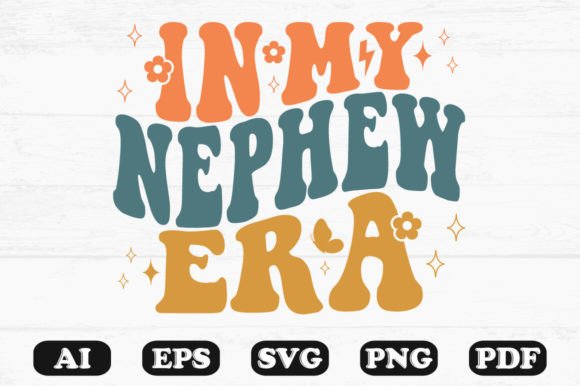 In My Nephew Era Retro Wavy Svg T-shirt