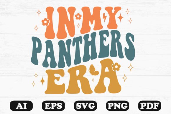 In My Panthers Era Retro Wavy Svg T-shir
