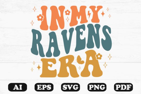 In My Ravens Era Retro Wavy Svg T-shirt