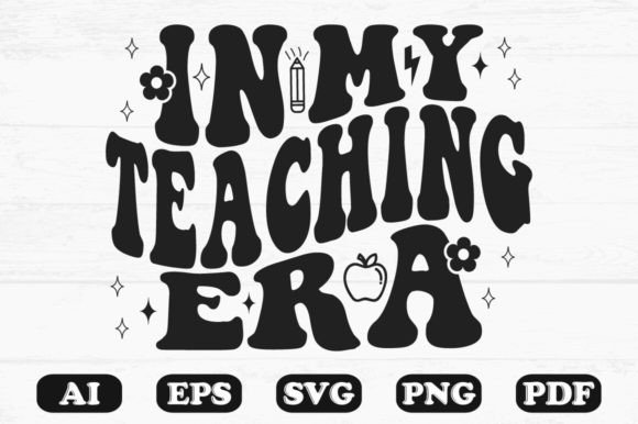 In My Teaching Era Retro Wavy Svg T-shir