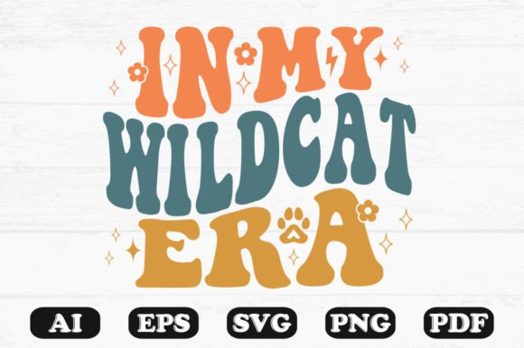 In My Wildcat Era Retro Wavy Svg T-shirt