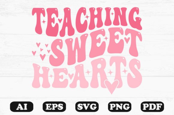 Teaching Sweethearts Retro Wavy Svg